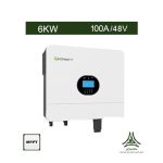 سانورتر 6 کیلووات، 48 ولت، 100 آمپر MPPT برند Growatt مدل SPF 6000 ES Plus